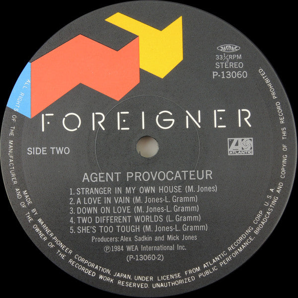 Foreigner : Agent Provocateur (LP, Album)