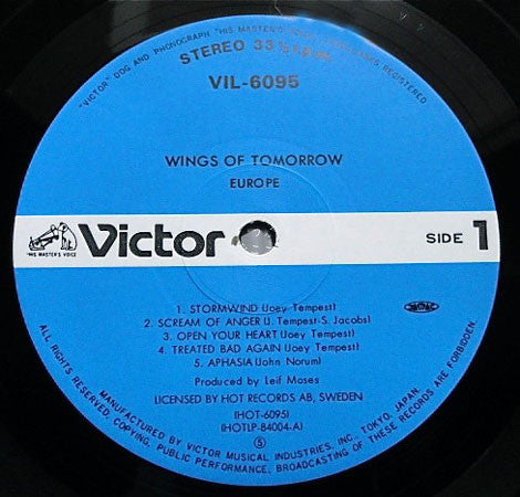 Europe (2) : Wings Of Tomorrow (LP, Album)