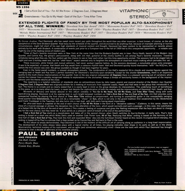 Paul Desmond : "First Place Again" Playboy (LP, Album, RE)