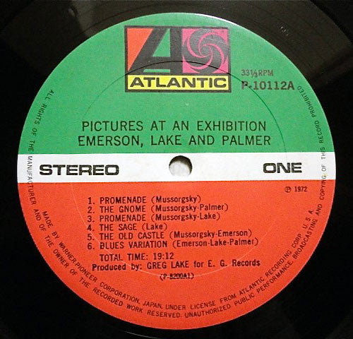 Emerson, Lake & Palmer : Pictures At An Exhibition (LP, Album, RE, Gat)