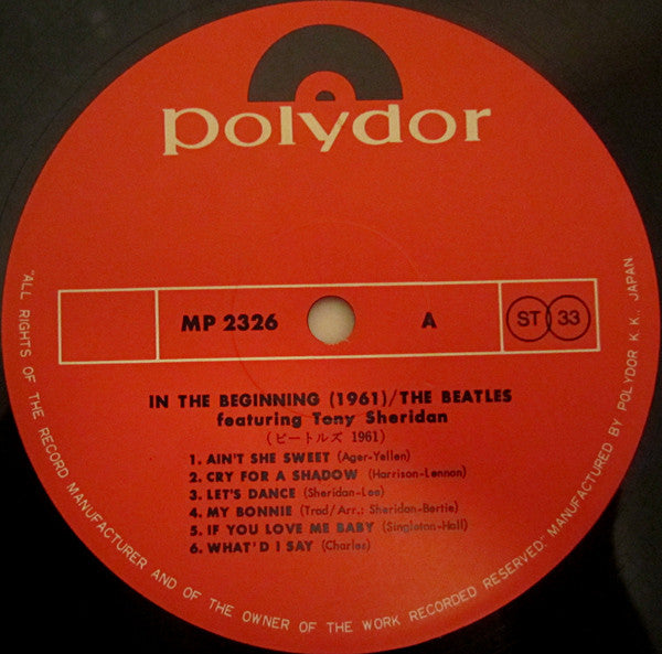 The Beatles featuring Tony Sheridan : In The Beginning (1961) (LP, Comp, Gat)