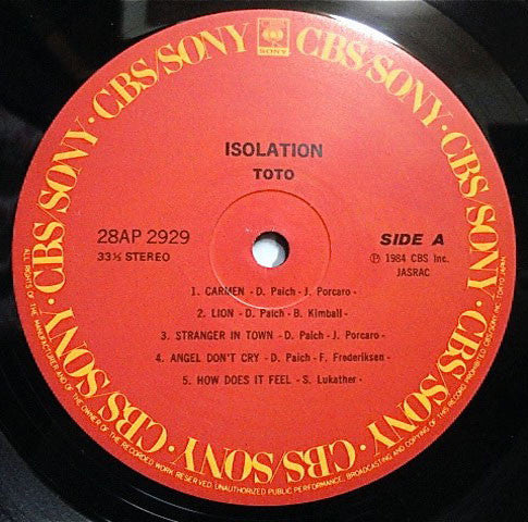 Toto : Isolation (LP, Album)