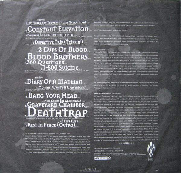 Gravediggaz : 6 Feet Deep (LP, Album)
