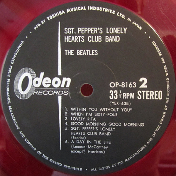 The Beatles : Sgt. Pepper's Lonely Hearts Club Band (LP, Album, Red)