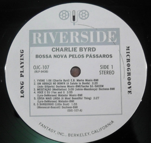 Charlie Byrd : Bossa Nova Pelos Pássaros (LP, Album, RE)
