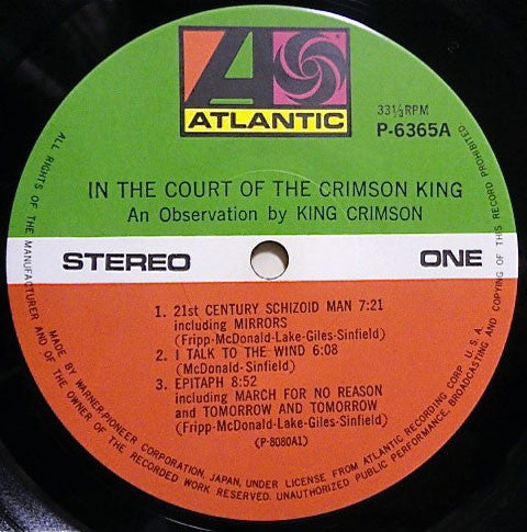 King Crimson : In The Court Of The Crimson King (LP, Album, RE, Gat)