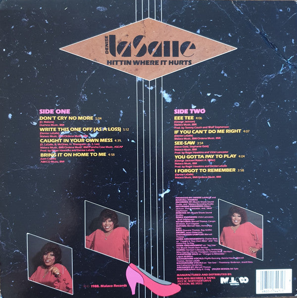 Denise LaSalle : Hittin Where It Hurts (LP, Album)
