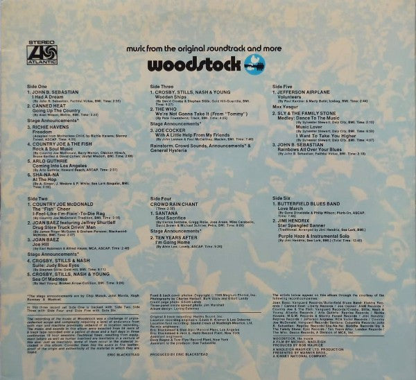 Various : Woodstock - Music From The Original Soundtrack And More (3xLP, Album, Ltd, RE, Tri)