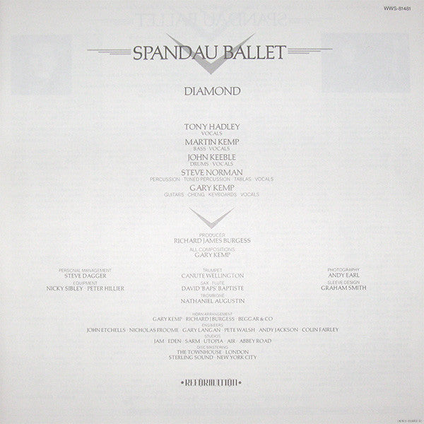 Spandau Ballet : Diamond (LP, Album)
