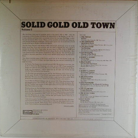 Various : Solid Gold Old Town. Volume 1 (LP, Comp, RE)