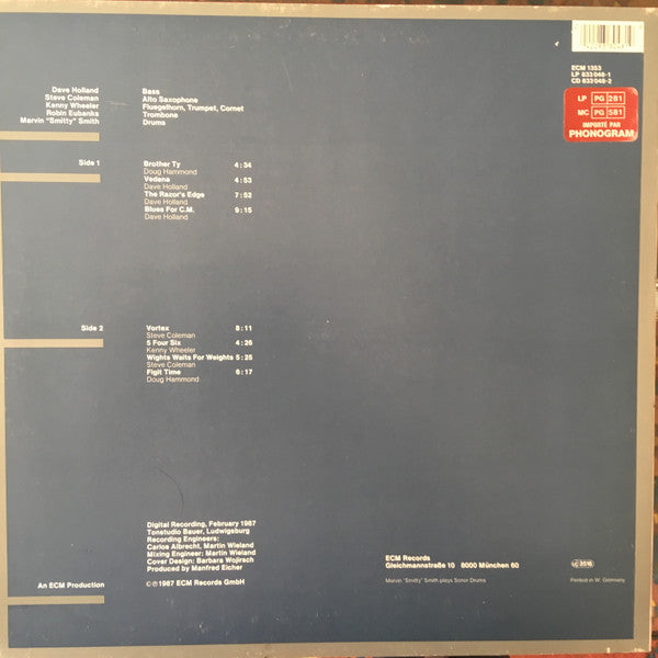 Dave Holland Quintet : The Razor's Edge (LP, Album)