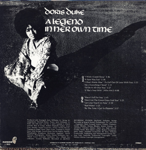 Doris Duke : A Legend In Her Own Time (LP, Album)