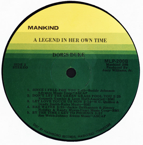 Doris Duke : A Legend In Her Own Time (LP, Album)