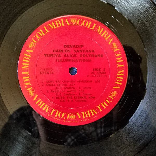 Devadip Carlos Santana* & Turiya Alice Coltrane* : Illuminations (LP, Album, RE, Pit)