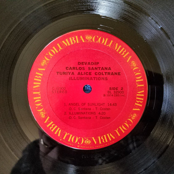 Devadip Carlos Santana* & Turiya Alice Coltrane* : Illuminations (LP, Album, RE, Pit)