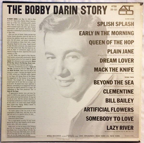 Bobby Darin : The Bobby Darin Story (LP, Comp, RE, Pre)