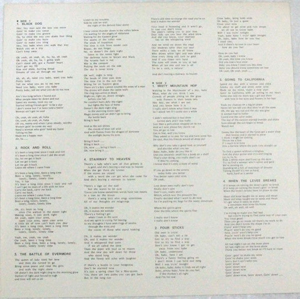 Led Zeppelin = レッド・ツェッペリン* : Untitled = レッド・ツェッペリン　ＩＶ (LP, Album, Gat)