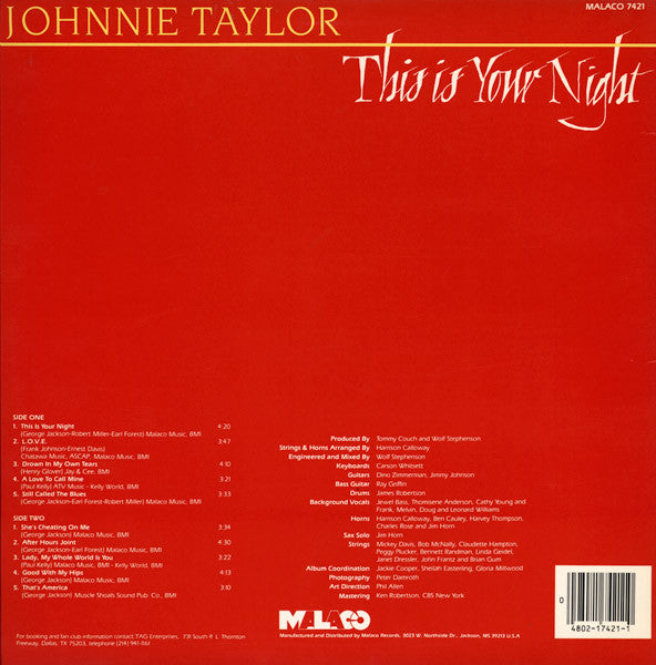 Johnnie Taylor : This Is Your Night (LP, Album)