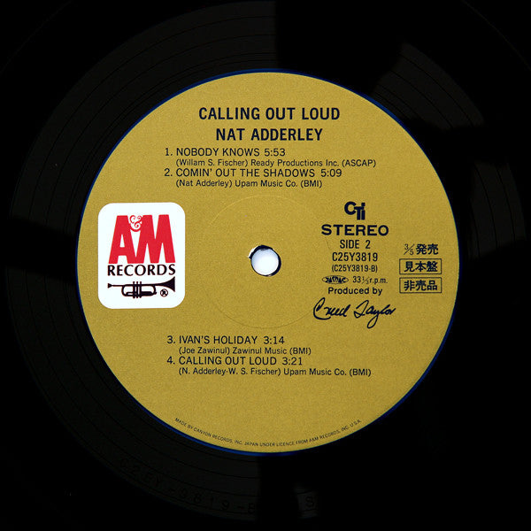 Nat Adderley : Calling Out Loud (LP, Album, RE, Gat)