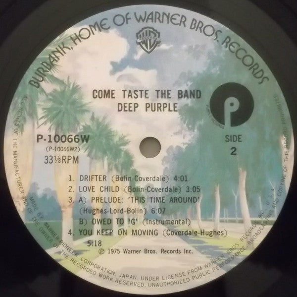 Deep Purple : Come Taste The Band (LP, Album, Gat)