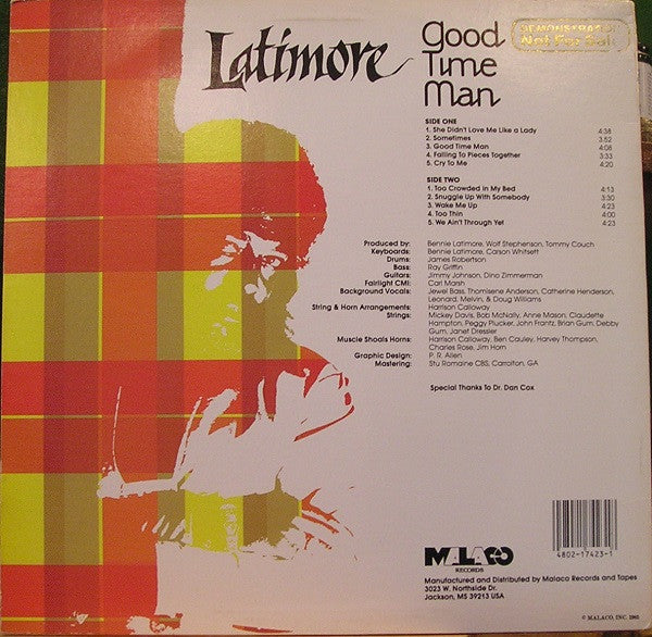 Latimore (2) : Good Time Man (LP, Album)