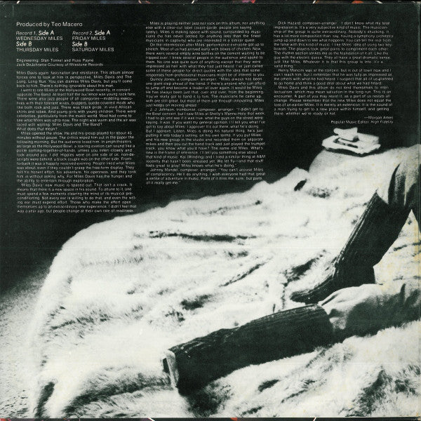 Miles Davis : Miles Davis At Fillmore (2xLP, Album, Gat)