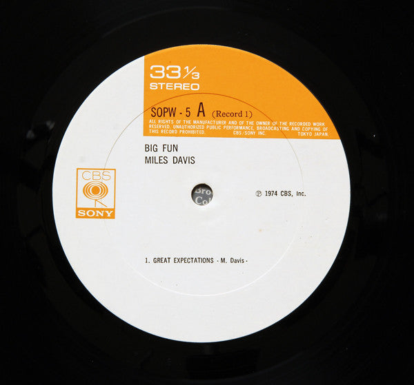 Miles Davis : Big Fun (2xLP, Album, Gat)