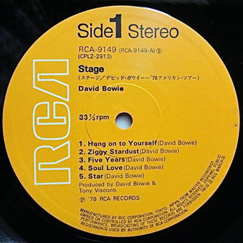 David Bowie : Stage (2xLP, Album, Gat)
