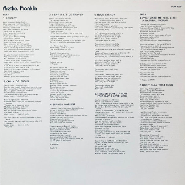 Aretha Franklin : Aretha Franklin (LP, Comp)