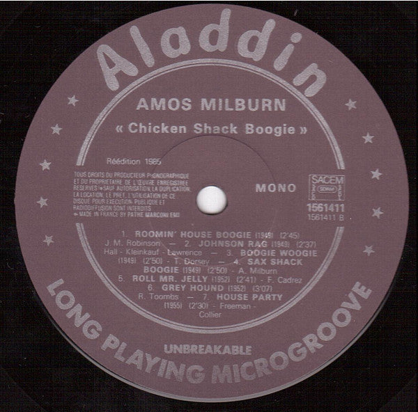 Amos Milburn : Chicken Shack Boogie (LP, Comp, Mono, RE)