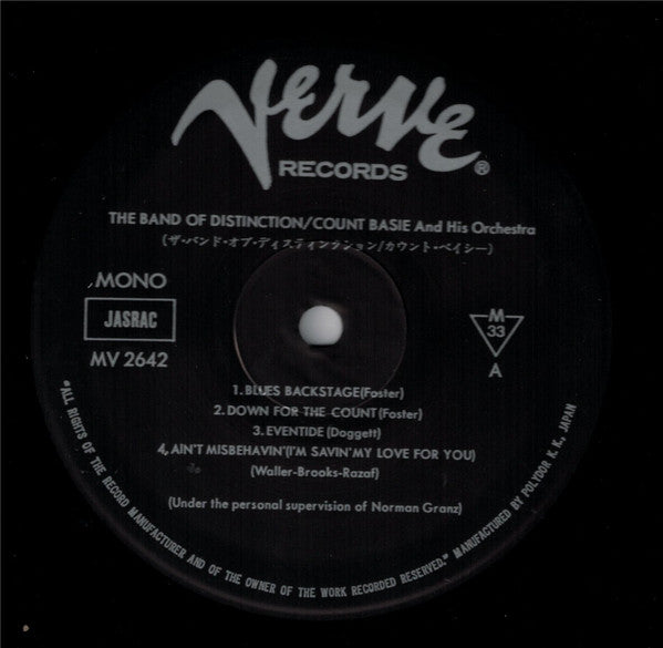 Count Basie : The Band Of Distinction (LP, Album, Mono, RE)
