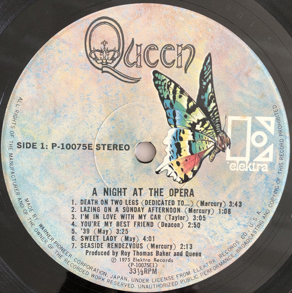 Queen = クイーン* : A Night At The Opera = オペラ座の夜 (LP, Album, Gat)