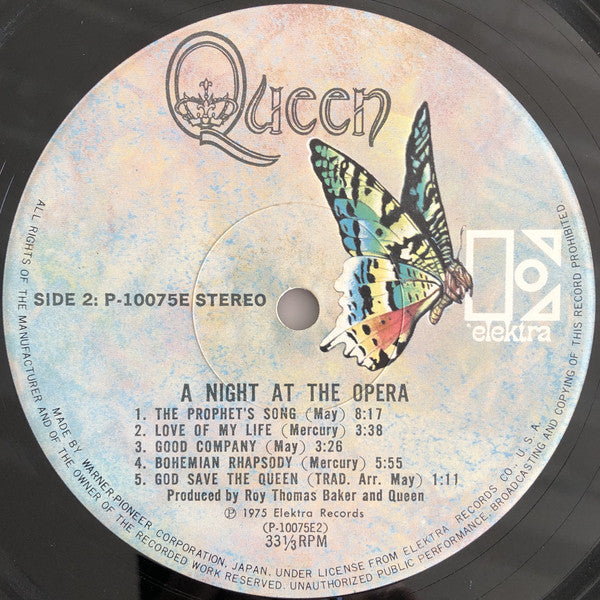 Queen = クイーン* : A Night At The Opera = オペラ座の夜 (LP, Album, Gat)