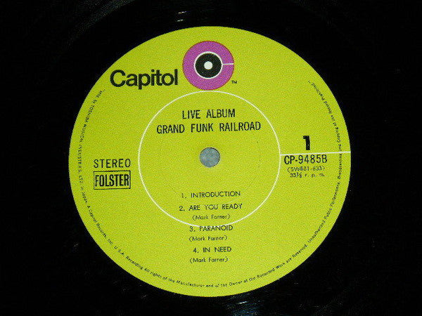 Grand Funk* : Live Album (2xLP, Album, Gre)