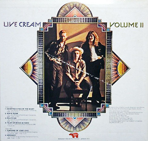 Cream (2) : Live Cream Volume II (LP, Album)