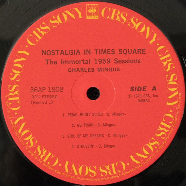 Charles Mingus : Nostalgia In Times Square / The Immortal 1959 Sessions (2xLP, Comp, RE, Gat)