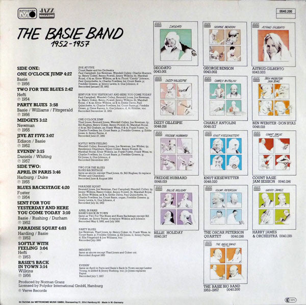 Count Basie : The Basie Band 1952 - 1957 (LP, Comp)