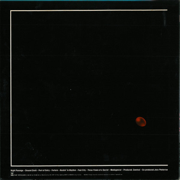 Weather Report : Night Passage (LP, Album)