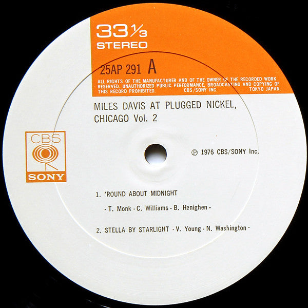 Miles Davis : Miles Davis At Plugged Nickel, Chicago Vol.2 (LP, Album)