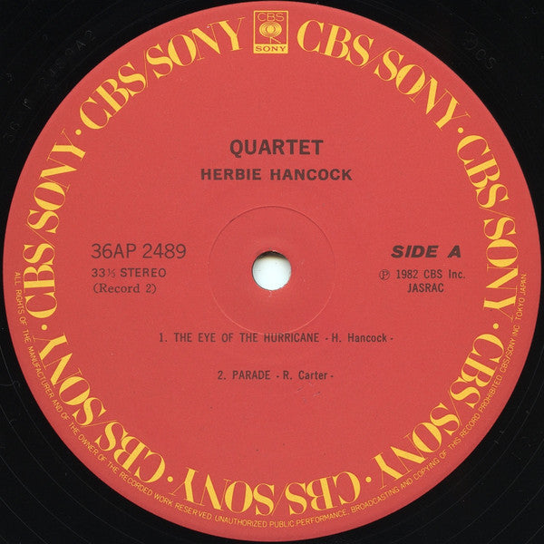 Herbie Hancock = ハービー・ハンコック* : Quartet = カルテット (2xLP, Album)