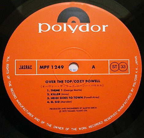Cozy Powell : Over The Top (LP, Album)