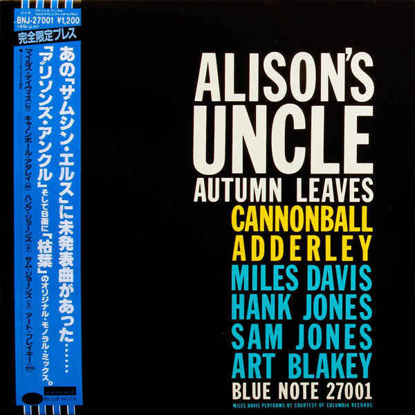 Cannonball Adderley : Alison's Uncle / Autumn Leaves (12", Single, Mono, Ltd)