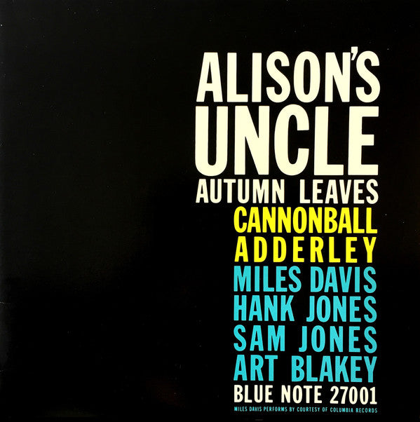 Cannonball Adderley : Alison's Uncle / Autumn Leaves (12", Single, Mono, Ltd)