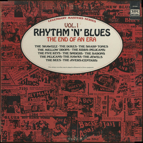 Various : Rhythm 'N' Blues Volume 1: The End Of An Era (LP, Comp, Mono)