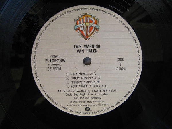 Van Halen : Fair Warning (LP, Album)