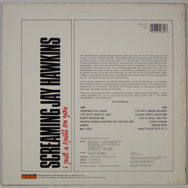 Screaming Jay Hawkins* : I Put A Spell On You (LP, Album, RE)