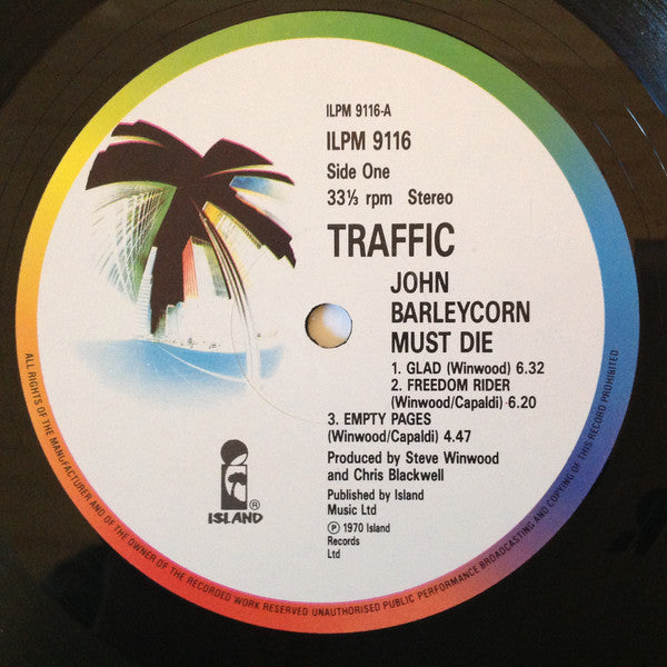 Traffic : John Barleycorn Must Die (LP, Album, RE)