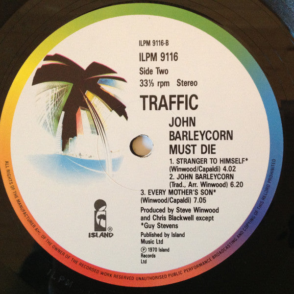 Traffic : John Barleycorn Must Die (LP, Album, RE)