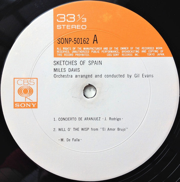 Miles Davis = マイルス・デイビス* : Sketches Of Spain = スケッチ・オブ・スペイン (LP, Album, RE)