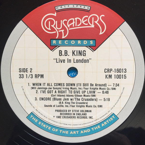 B.B. King : Live In London (LP, Album)